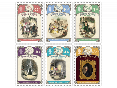 Charles Dickens Celebrated With a Commemorative Stamp Set by the Isle of Man Post Office