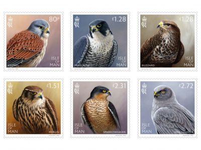 Isle of Man Post Office Showcases the Island’s Birds of Prey on Stamps