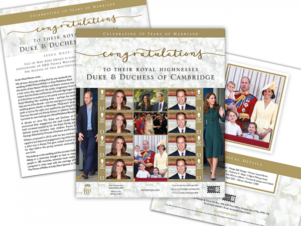 The Duke & Duchess of Cambridge 10th Wedding Anniversary Special Sheetlet