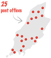 25 post offices