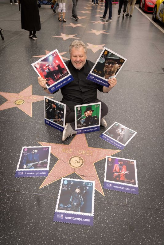 Guido Karp with Maurice Gibb Stamps and Bee Gees Star on Hollywood Walk of Fame (c) Gerd Ludwig