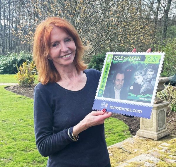 Jane Asher with The Stone Tape Stamp Board