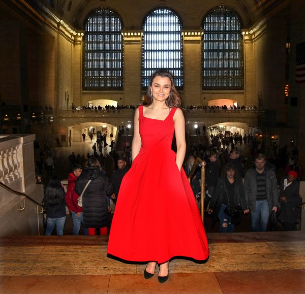 Sam Barks wearing the Finella dress in New York