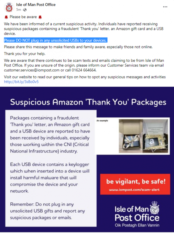 Suspicious Amazon 'Thank You' packages