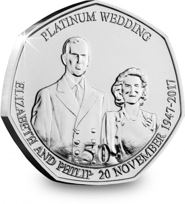 Platinum Wedding Limited Edition Exclusive Proof-Like 2017 50p Coin Part 4 