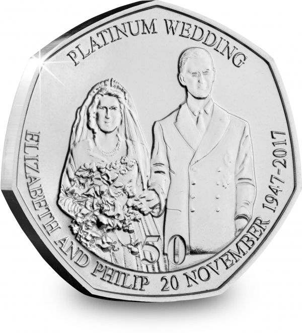 Platinum Wedding Limited Edition Exclusive Proof-Like 2017 50p Coin Part 4 