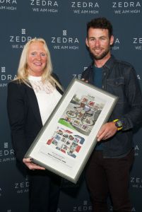 Presentation of framed stamps to Mark Cavendish MBE on Friday