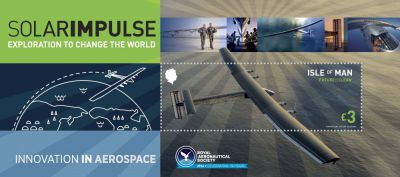 Isle of Man Post Office celebrates the record-breaking achievement of Solar Impulse 2 with a collectible miniature sheet