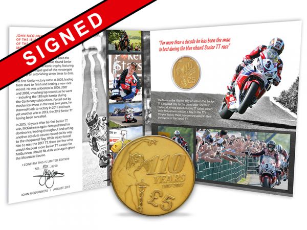 Signed John McGuinness Limited Edition TT 2017 £5 Gift Pack 