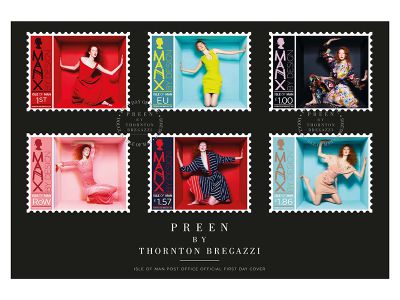 FIRST CLASS FASHION BY PREEN DRESSES ISLE OF MAN STAMPS