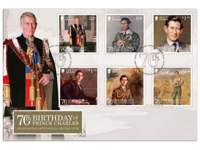 The Isle of Man Post Office honors HRH Prince Charles with commemorative stamps