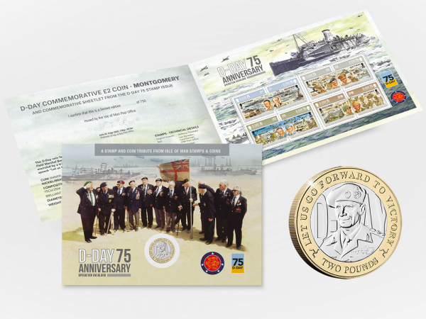 D-Day 75 Limited Edition Commemorative Sheetlet and Coin Gift Pack
