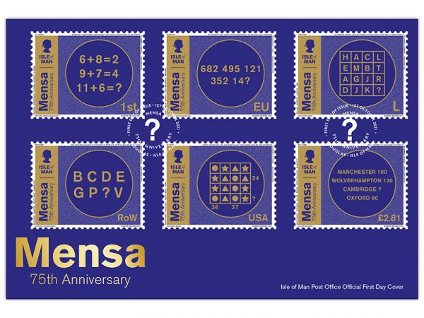 Mensa 75 First Day Cover