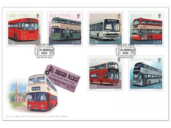 'All Aboard Please!' Manx Buses Part Four First Day Cover