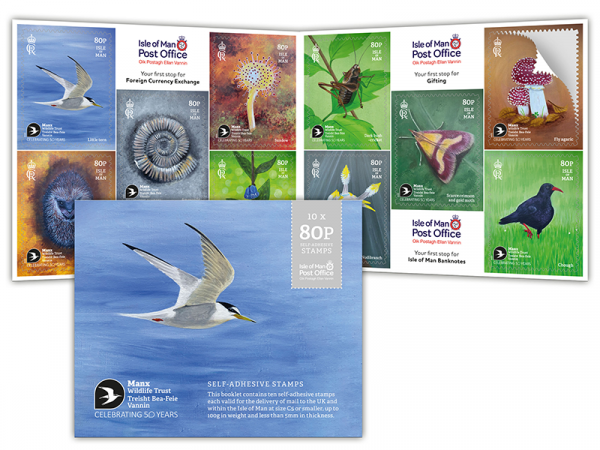 Manx Wildlife Trust 50th Anniversary Self-Adhesive Booklet & Pane
