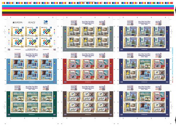 Isle of Man Post Office 50th Anniversary Printers Pane