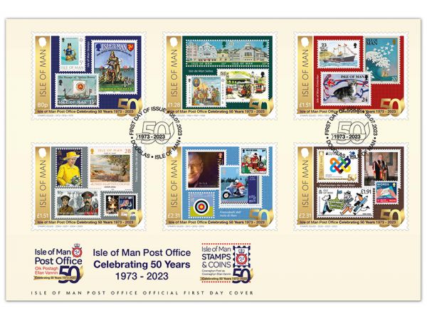 Isle of Man Post Office 50th Anniversary First Day Cover