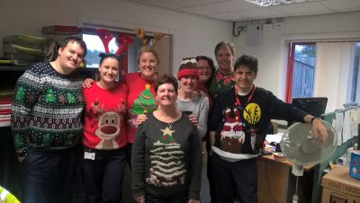  Isle of Man Post Office goes knitty for Christmas Jumper Day