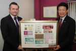 Consul General Li of the People's Republic of China takes Isle of Man Postal Headquarters tour