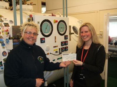  Isle of Man Post Office cheque presentation to Douglas Hyperbaric Chamber