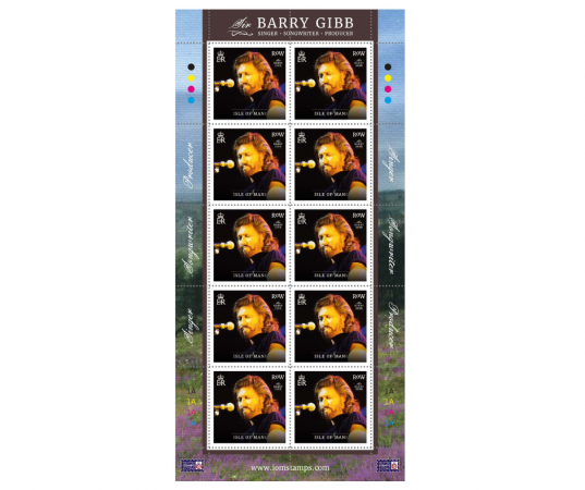 Sir Barry Gibb - ROW Postage Sheet (10 stamps)