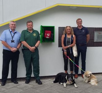 Defibrillator unveiled at Spring Valley Industrial Estate