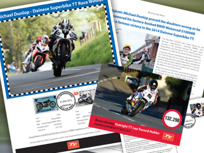 Isle of Man Post Office celebrates historic Dainese Superbike race at the 2014 TT   