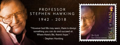 ISLE OF MAN POST OFFICE PAYS TRIBUTE TO  PROFESSOR STEPHEN HAWKING