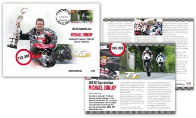 TT record-breaker Michael Dunlop honoured by Isle of Man Post Office 