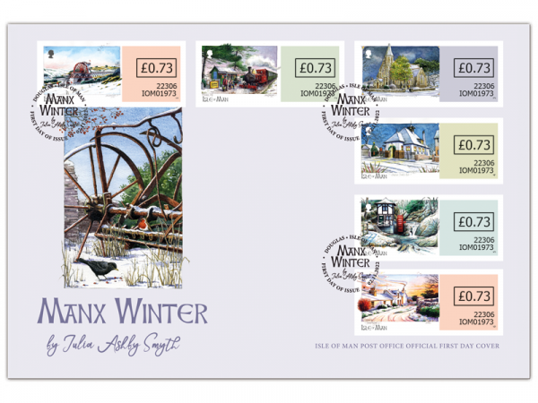 Manx Winter by Julia Ashby Smyth Self Adhesive First Day Cover 