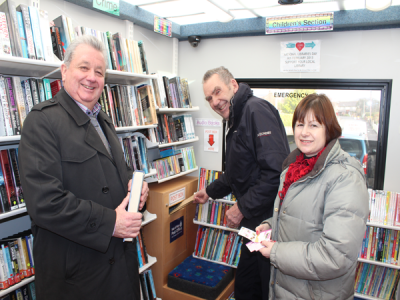 Mobile Family Library to sell stamps & collect letters