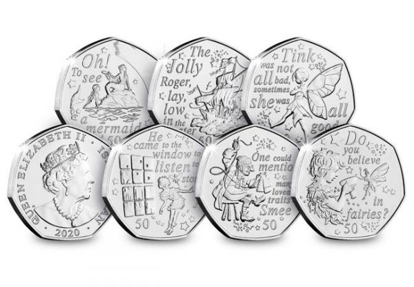 Circulating Quality 2020 Peter Pan Part II Six 50p Coin Collection