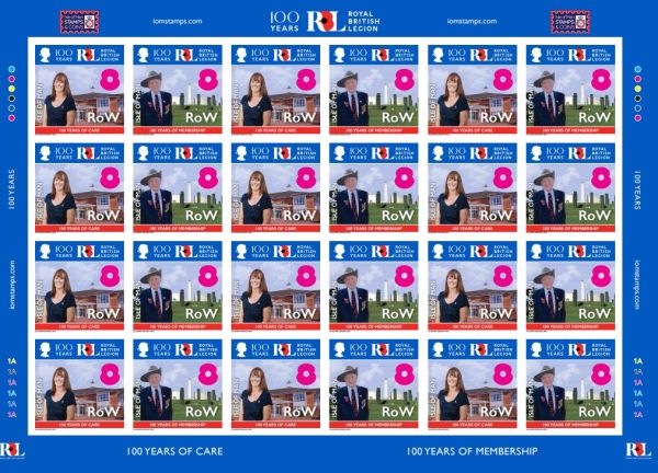 1 x Sheet Royal British Legion Rest of World Stamps (24 stamps in total)