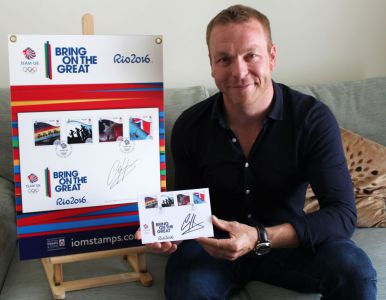 Sir Chris Hoy MBE makes his mark on Isle of Man Post Office Commemorative Team GB Rio 2016 Covers