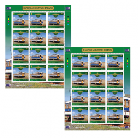 2 x Sheets of Snaefell Mountain Railway EU Stamps (24 stamps in total)