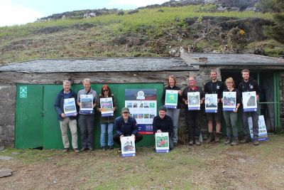 All Aboard! Isle of Man Post Office representatives join Manx National Heritage and the Manx Wildlife Trust to mark anniversary. 