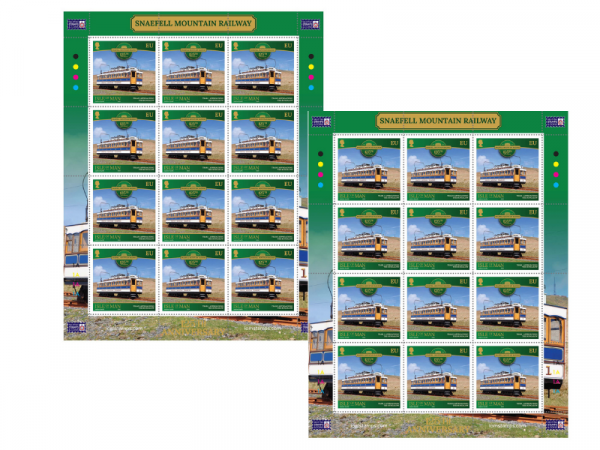 2 x Sheets of Snaefell Mountain Railway EU Stamps (24 stamps in total)